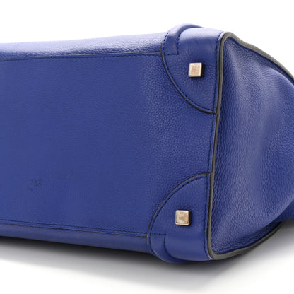 Celine Drummed Calfskin Mini Luggage Indigo 9 of 18