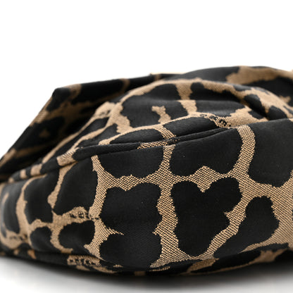 Fendi Jacquard Leopard Print Fendista Pouchette Crossbody Taupe Black 9 of 10
