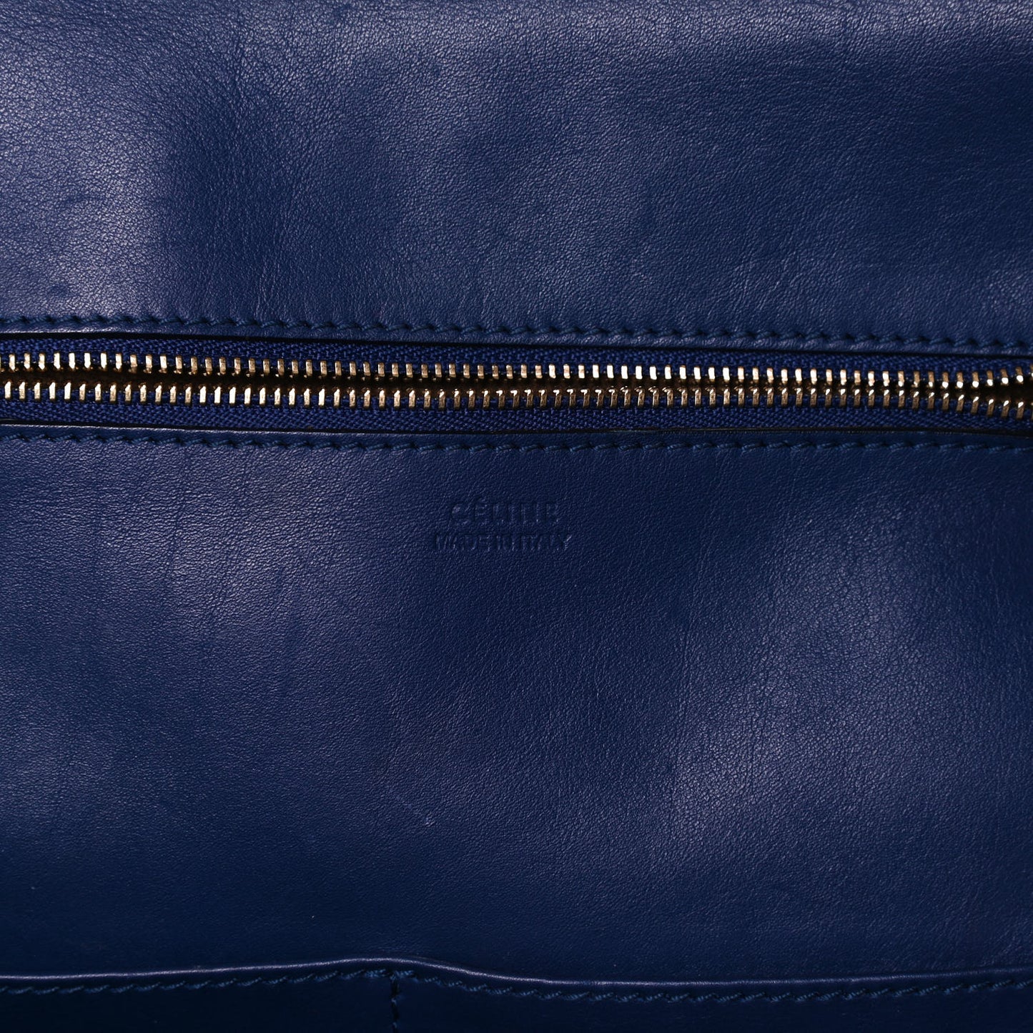 Smooth Calfskin Small Tie Knot Tote Dark Indigo