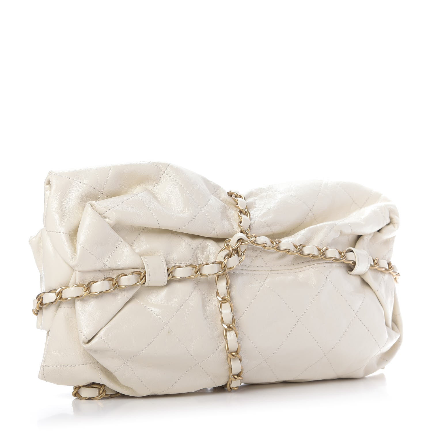 Chanel Calfskin Quilted Baluchon Dark White 3 of 9