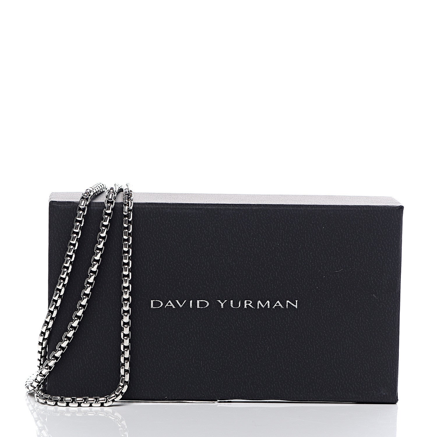 David Yurman Sterling Silver Box Chain Three Strand Necklace 5 of 5