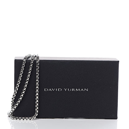 David Yurman Sterling Silver Box Chain Three Strand Necklace 5 of 5
