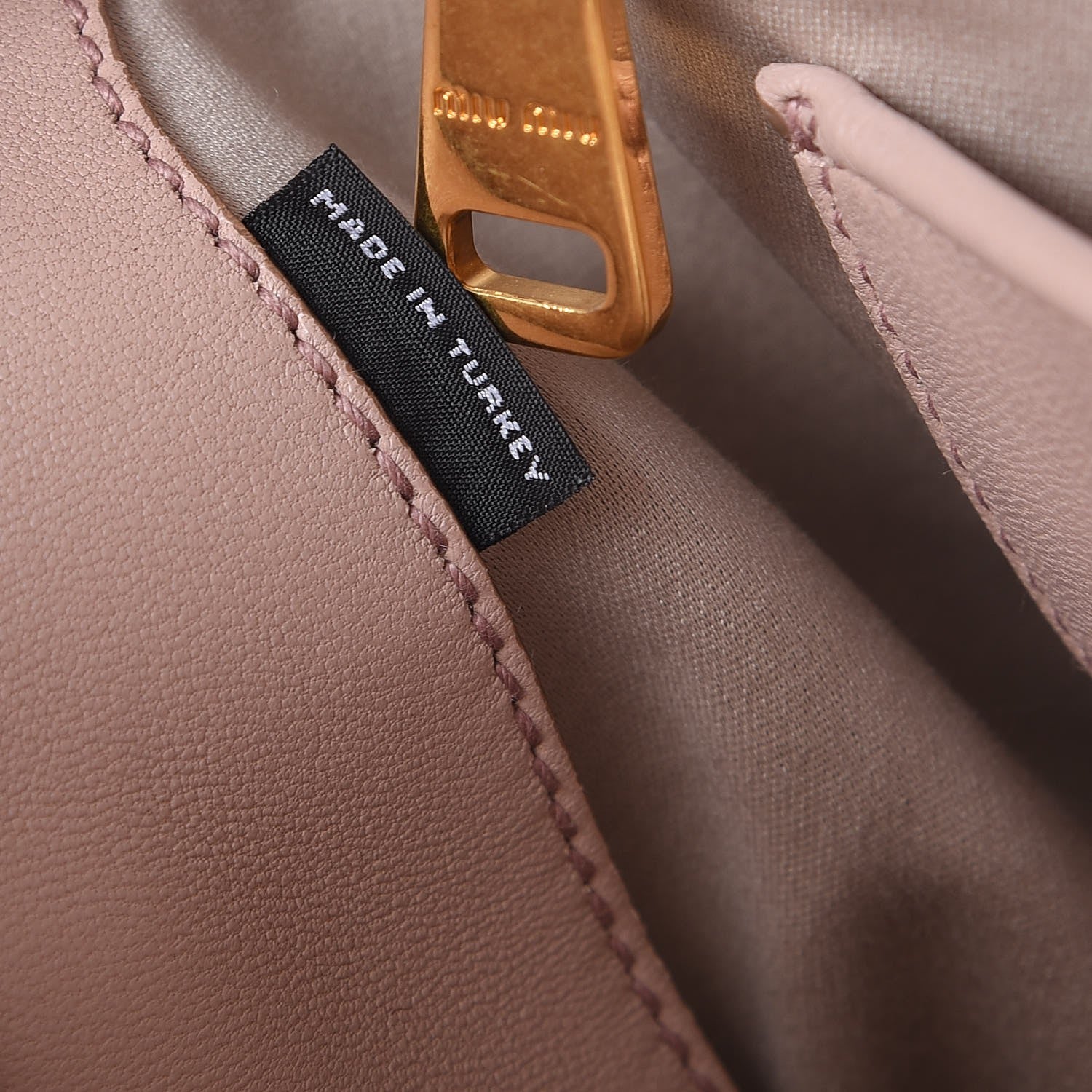 Miu Miu Nappa Matelasse Bauletto Top Handle Cammeo 7 of 9