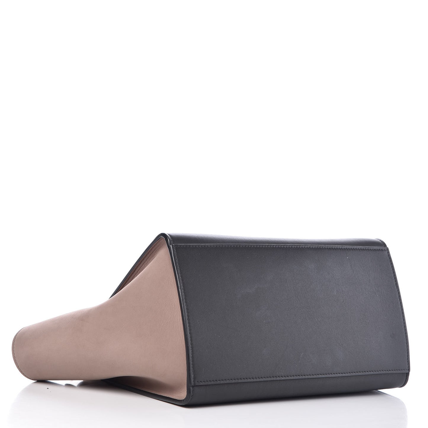 Smooth Calfskin Nubuck Small Tri-Color Trapeze Nude
