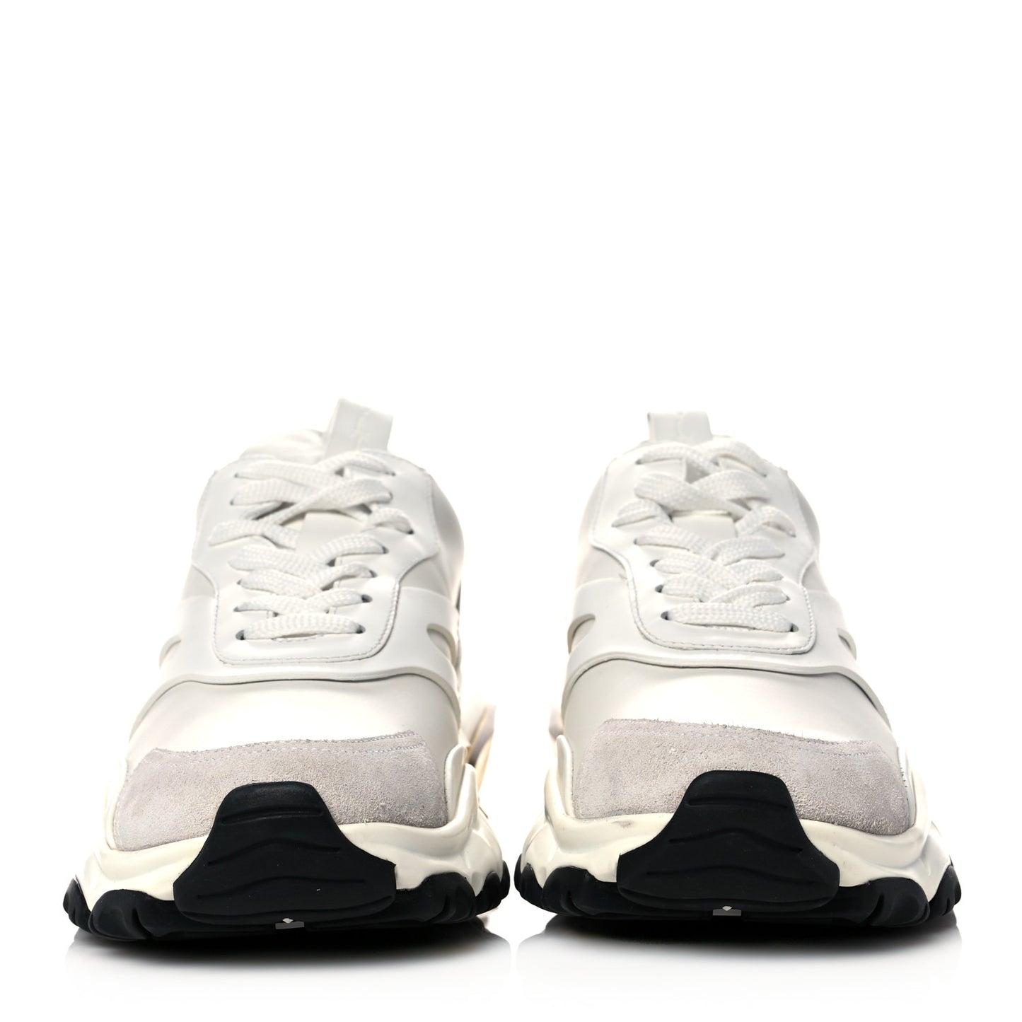 Calfskin Mens Bounce Sneakers 41.5 White