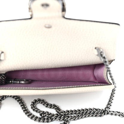 Gucci Dollar Calfskin Crystal Super Mini Dionysus Shoulder Bag Mystic White Black Diamond 5 of 8