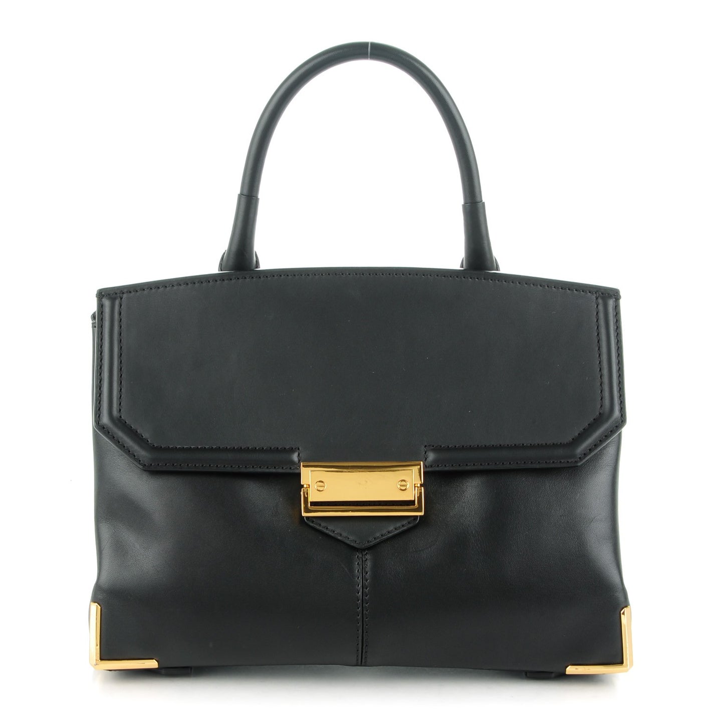 Calfskin Large Marion Black Pale Gold Hardware