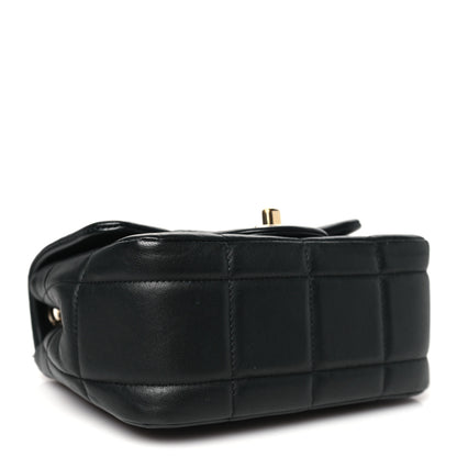 Chanel Lambskin Resin Crystal Square Quilted Mini Monacoco Flap Black 4 of 10