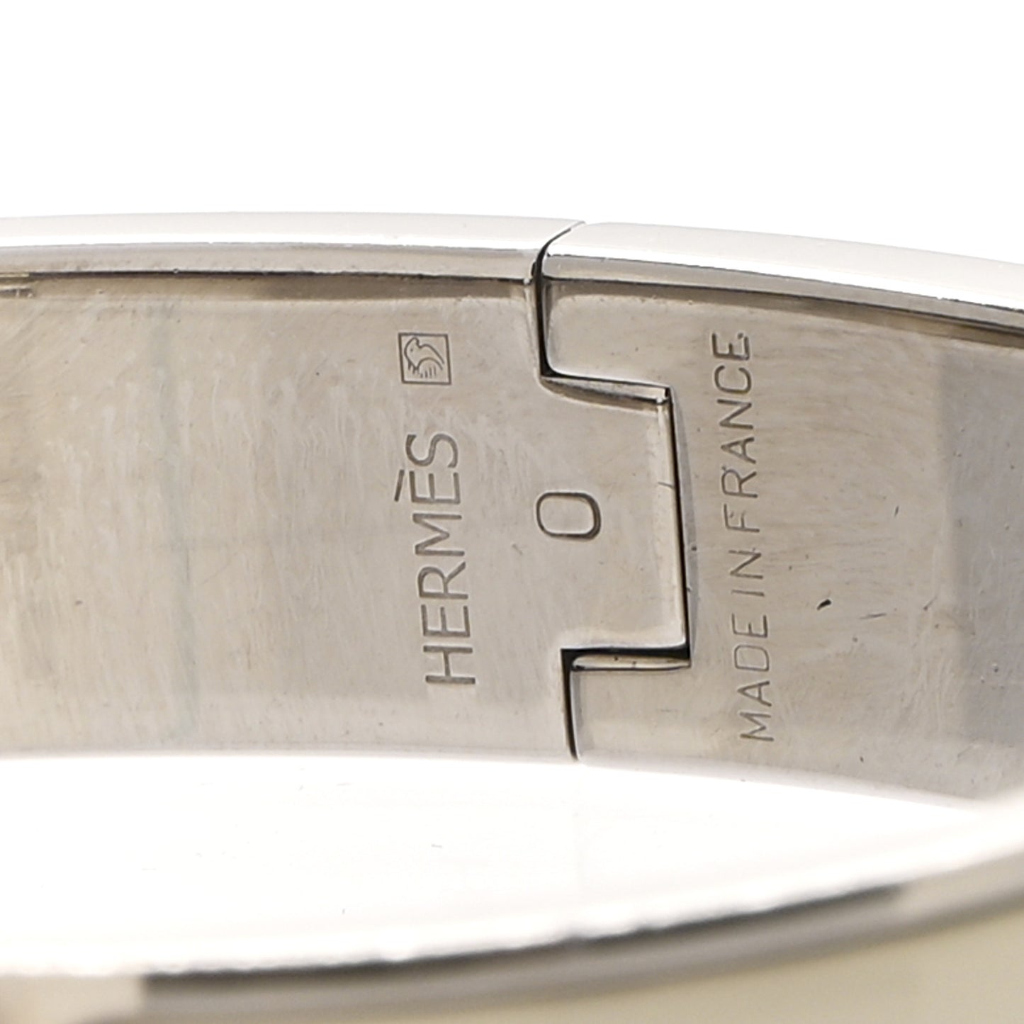 Enamel Narrow Clic Clac H Bracelet PM White