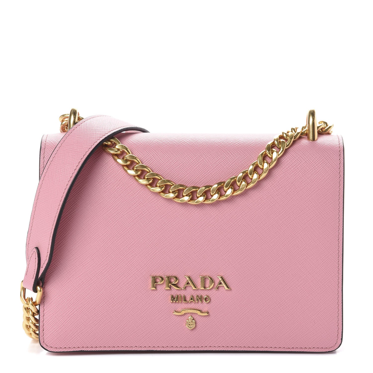 Prada Saffiano Soft Calfskin Chain Crossbody Bag Petalo 1 of 9