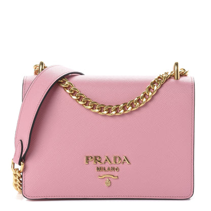 Prada Saffiano Soft Calfskin Chain Crossbody Bag Petalo 1 of 9
