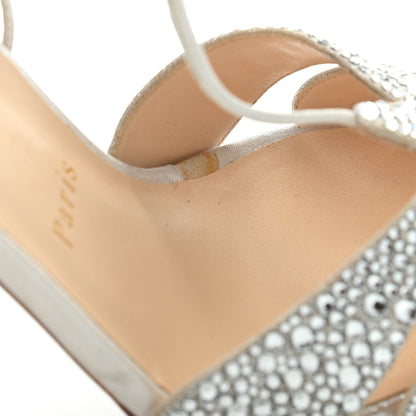 Christian Louboutin Strass Nappa Margi Diams 120 Sandals 38 Crystal 8 of 12