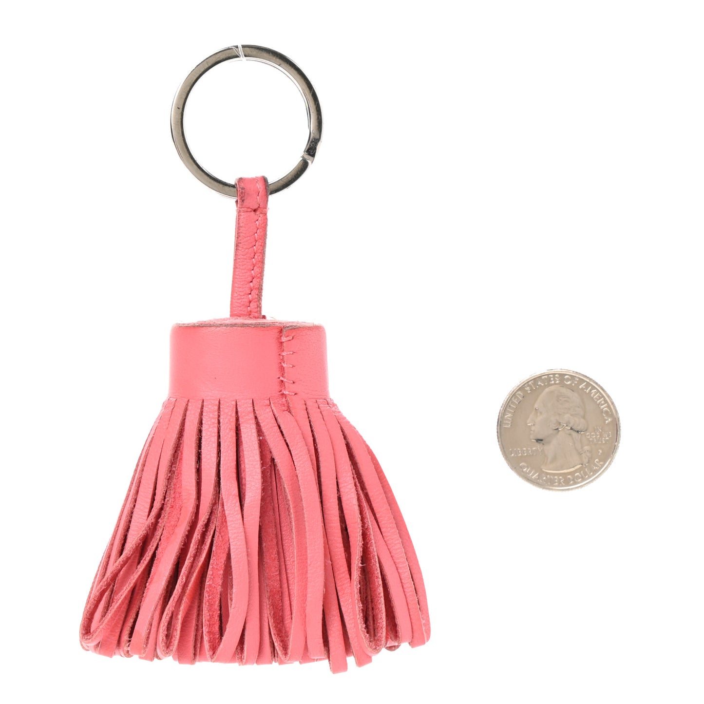 Lambskin Carmen Tassel Key Holder Rose Azalee