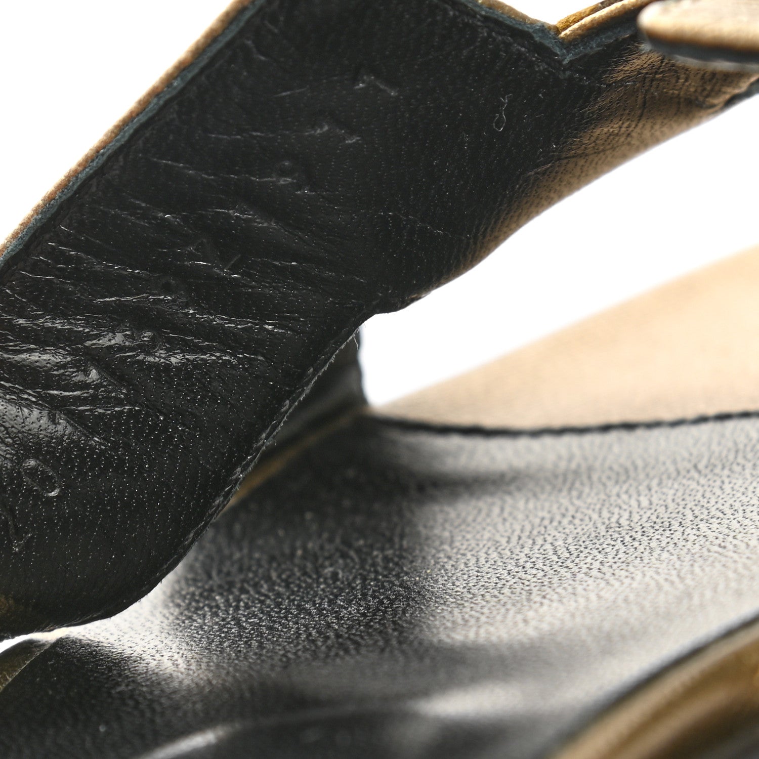 Hermes Metallic Epsom Oran Sandals 36 Vert Bronze 8 of 8