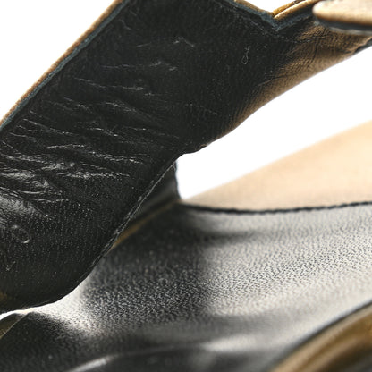 Hermes Metallic Epsom Oran Sandals 36 Vert Bronze 8 of 8