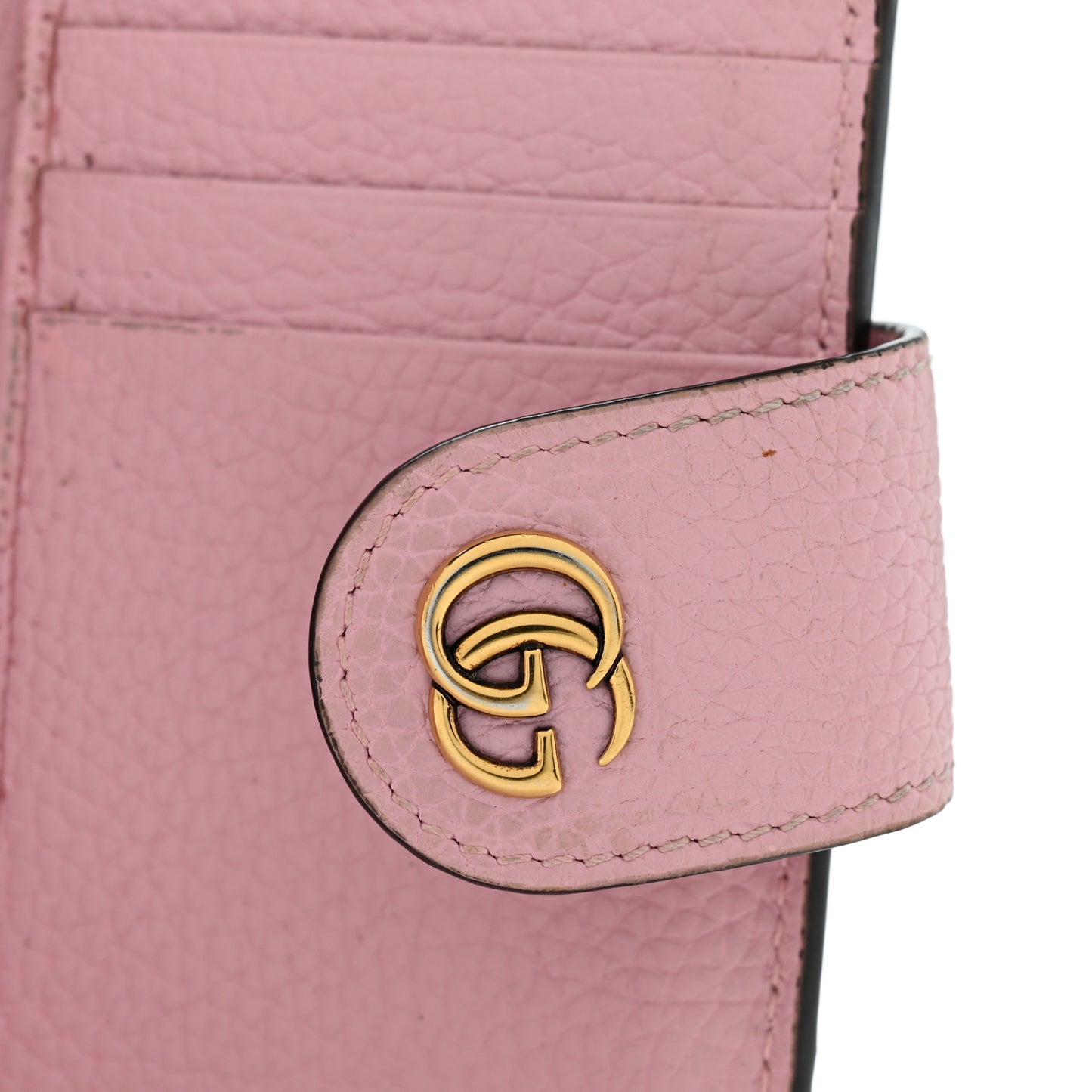 Piuma Calfskin Medium Bamboo Double G Wallet Pink