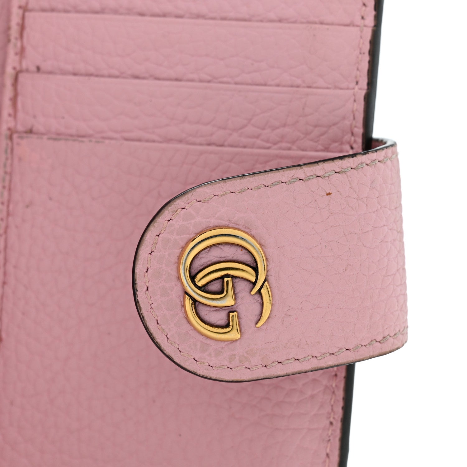 Gucci Piuma Calfskin Medium Bamboo Double G Wallet Pink 9 of 10