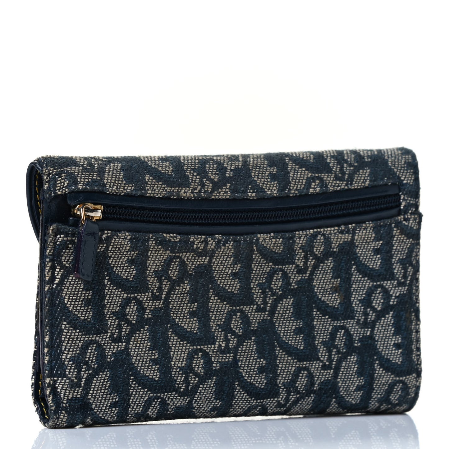 Monogram Saddle Wallet Navy