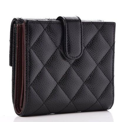 Chanel Caviar Quilted Compact Flap Wallet Black 3 of 9