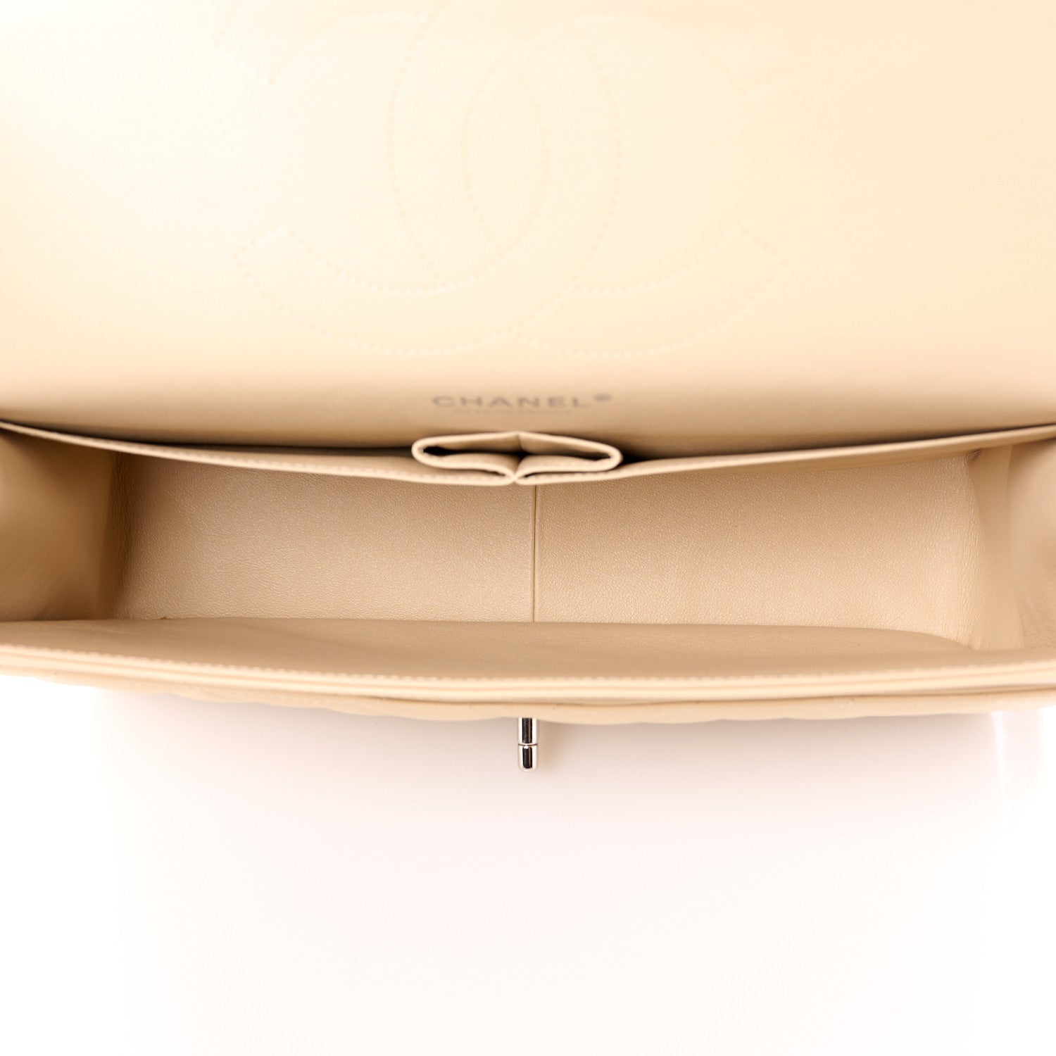 Chanel Lambskin Quilted Jumbo Double Flap Light Beige 5 of 11