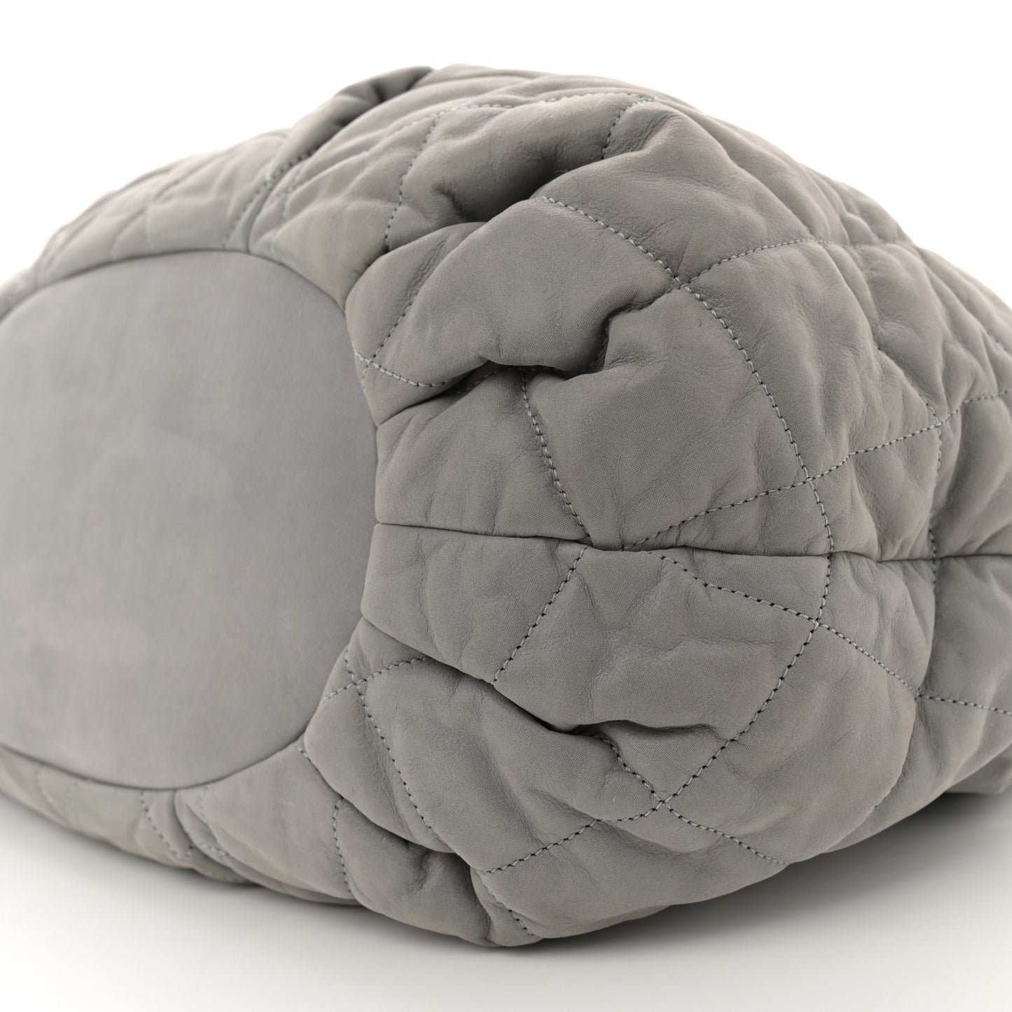 Iridescent Calfskin Quilted Small In The Mix Tote Grey