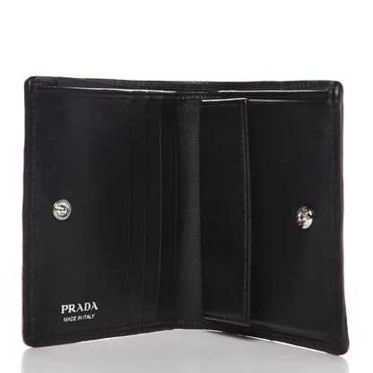 Prada Soft Calfskin Impunture Diagramme Wallet Black 5 of 7