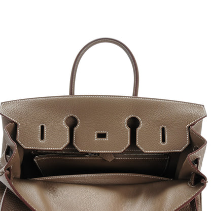 Hermes Taurillon Clemence Birkin 35 Etoupe 23 of 25