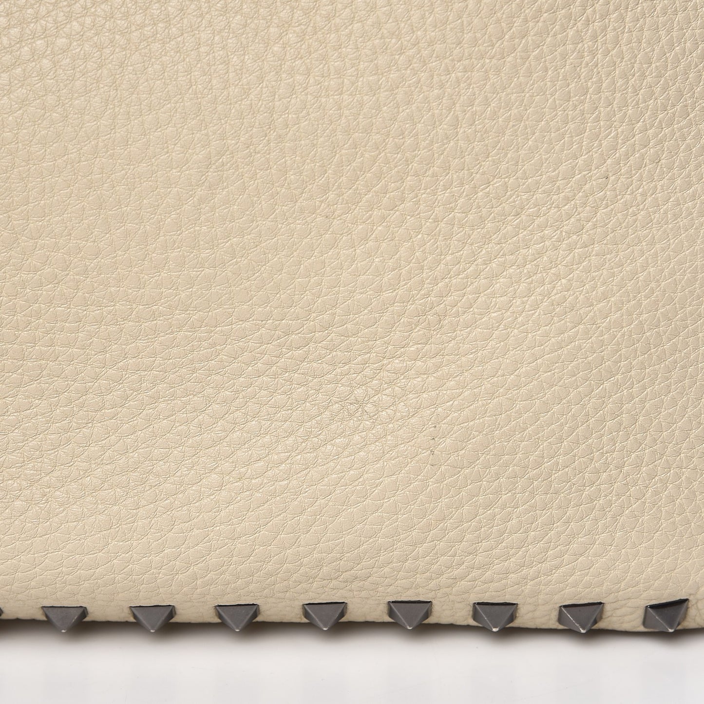 Pebbled Calfskin Small Rockstud Flip-Lock Messenger Bag Light Ivory