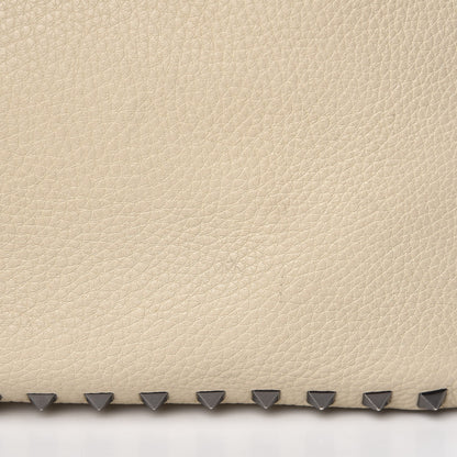 Valentino Garavani Pebbled Calfskin Small Rockstud Flip-Lock Messenger Bag Light Ivory 10 of 12