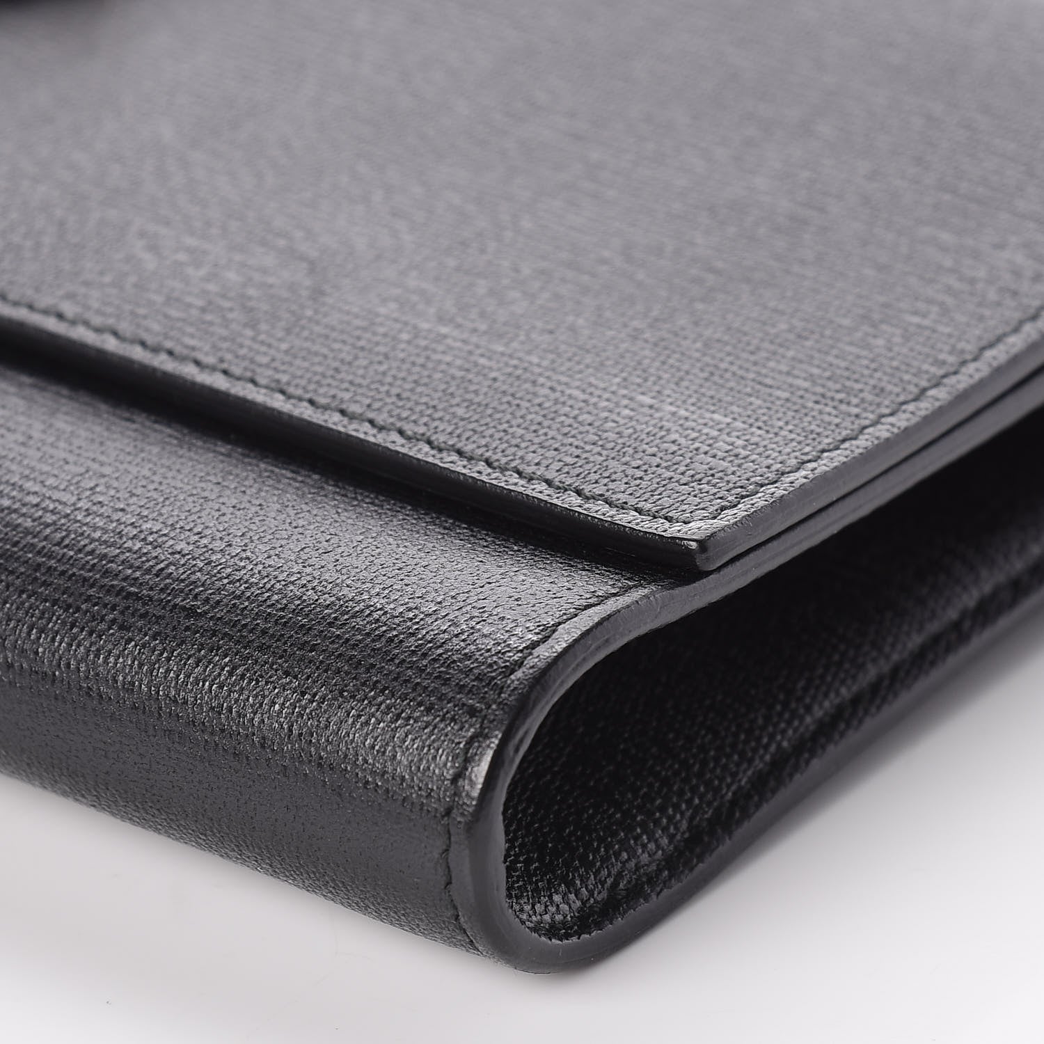 Saint Laurent Textured Calfskin Y Ligne Clutch Black 9 of 9
