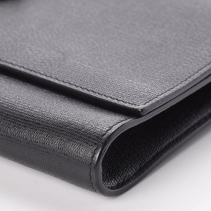 Saint Laurent Textured Calfskin Y Ligne Clutch Black 9 of 9