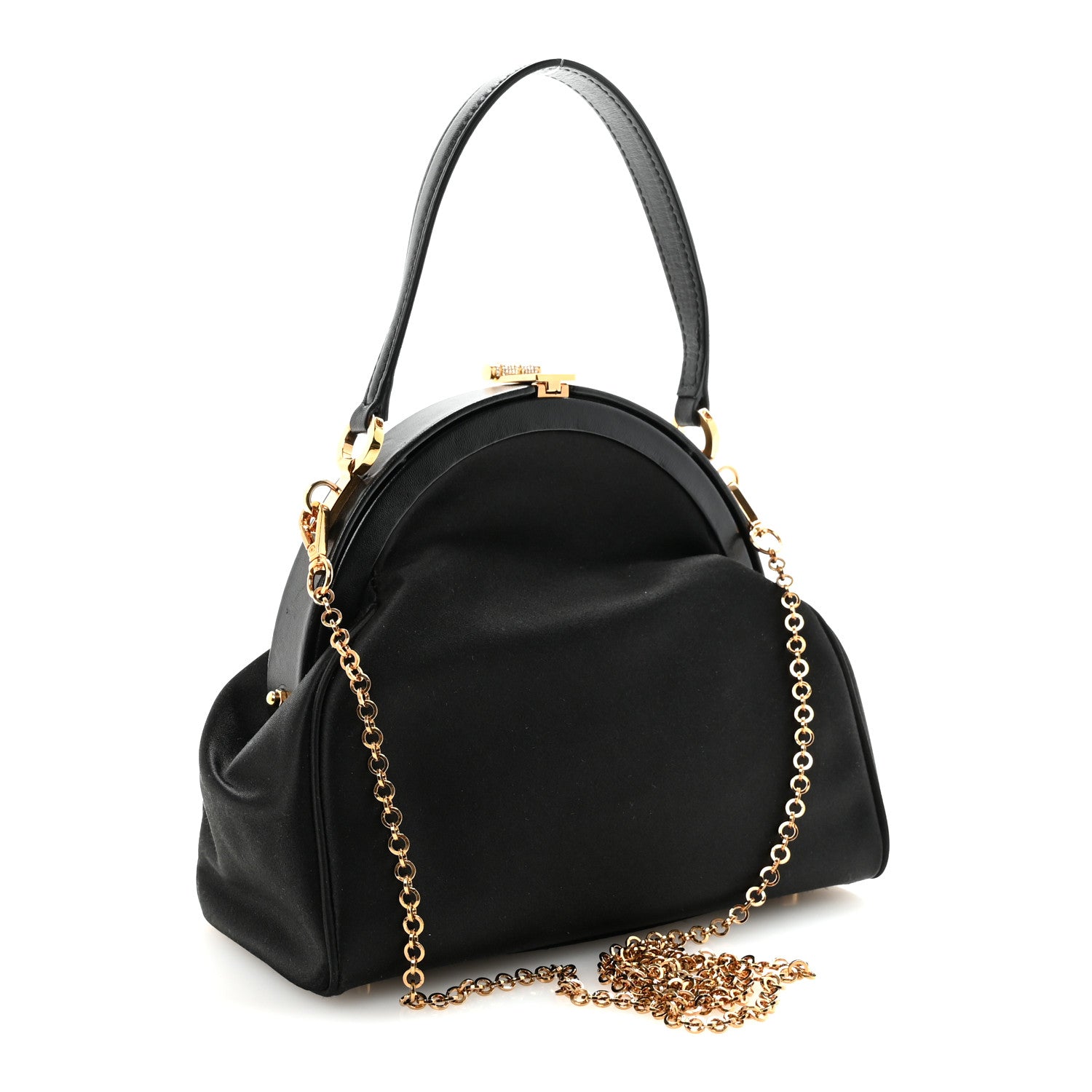 Versace Satin Crystal Medusa 95 Plaque Bag Black 3 of 9