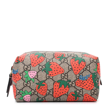 Gucci GG Supreme Monogram Strawberry Cosmetic Case 1 of 9