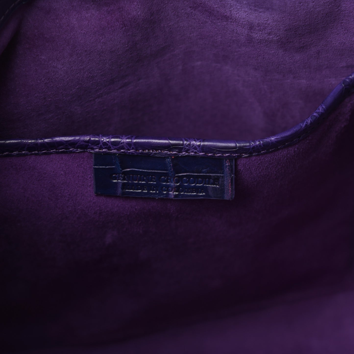 Crocodile Shoulder Bag Bright Purple