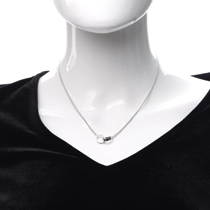 Cartier 18K White Gold Interlocking LOVE Necklace 2 of 5