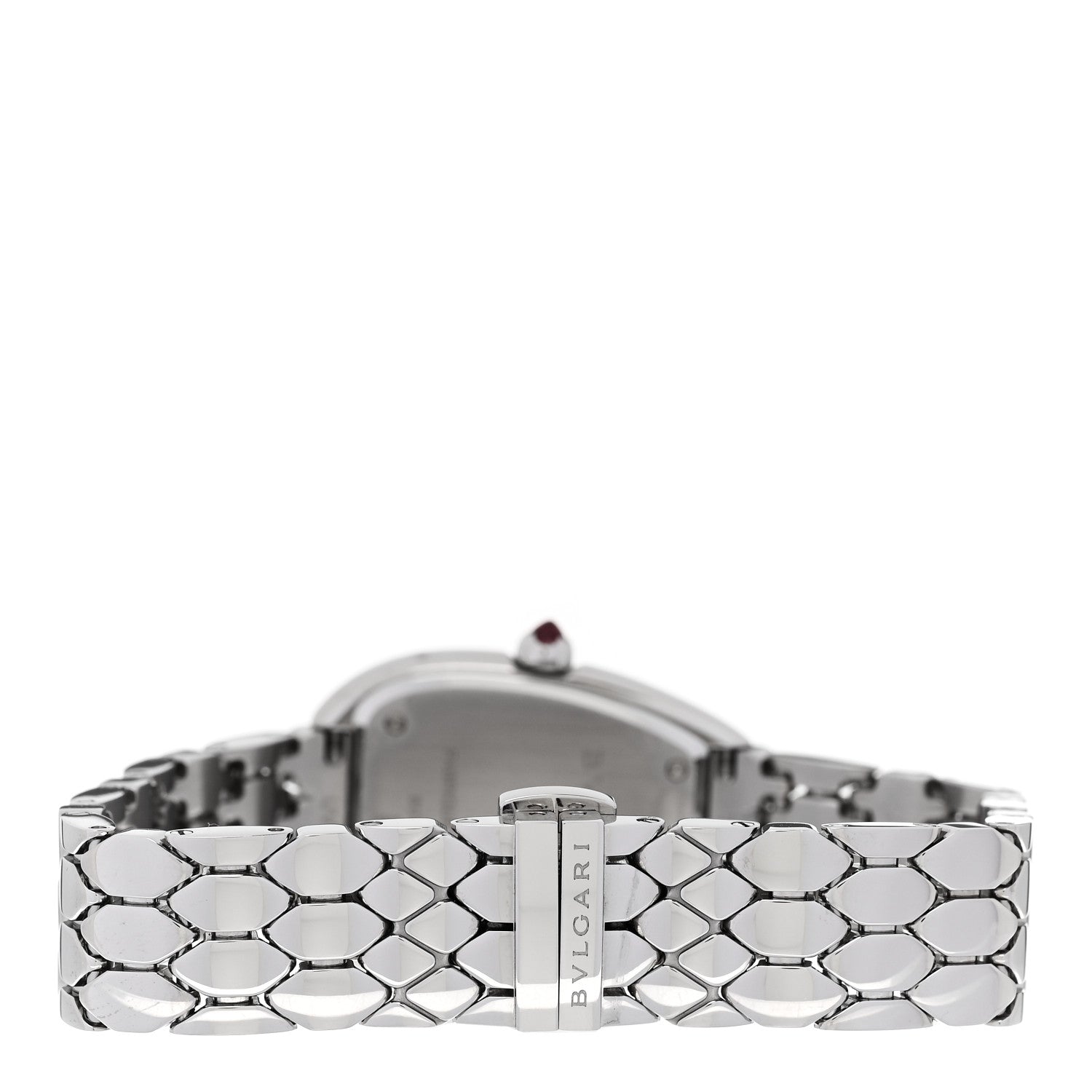 Bulgari Stainless Steel Diamond Bezel 25mm Serpenti Seduttori Quartz Watch Black 3 of 5