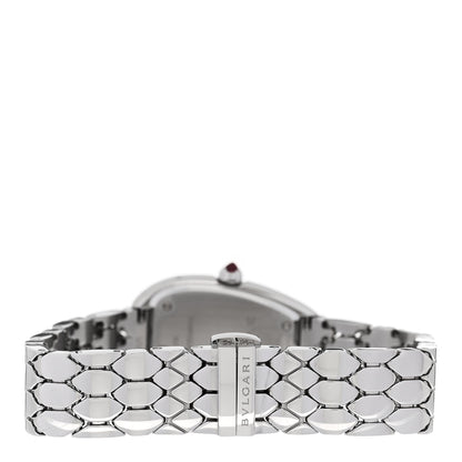 Bulgari Stainless Steel Diamond Bezel 25mm Serpenti Seduttori Quartz Watch Black 3 of 5