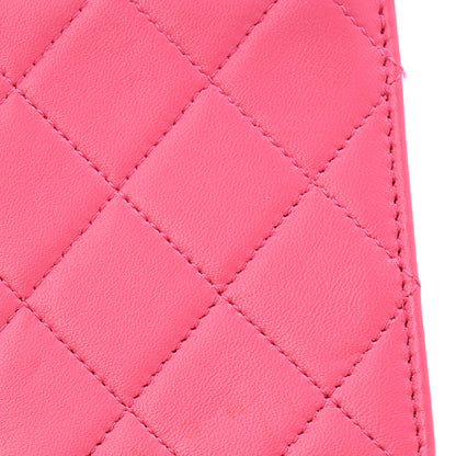 Chanel Lambskin Quilted Zip Pouch Pink 7 of 7