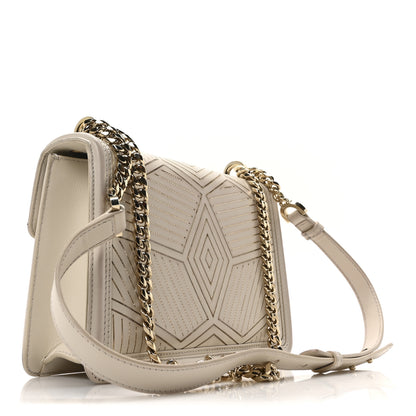 Bulgari Nappa Serpenti Forever Chain Diamond Blast Shoulder Bag Ivory Gold 3 of 9