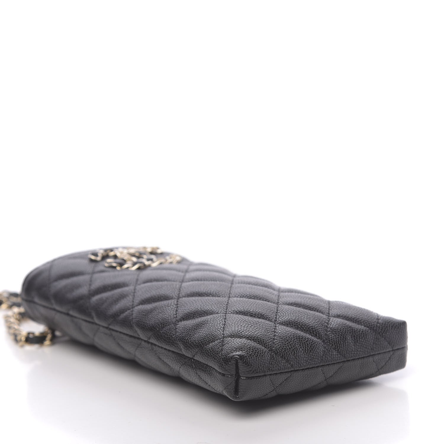 Chanel Caviar Quilted French New Wave Phone Holder With Chain Black 16 of 20