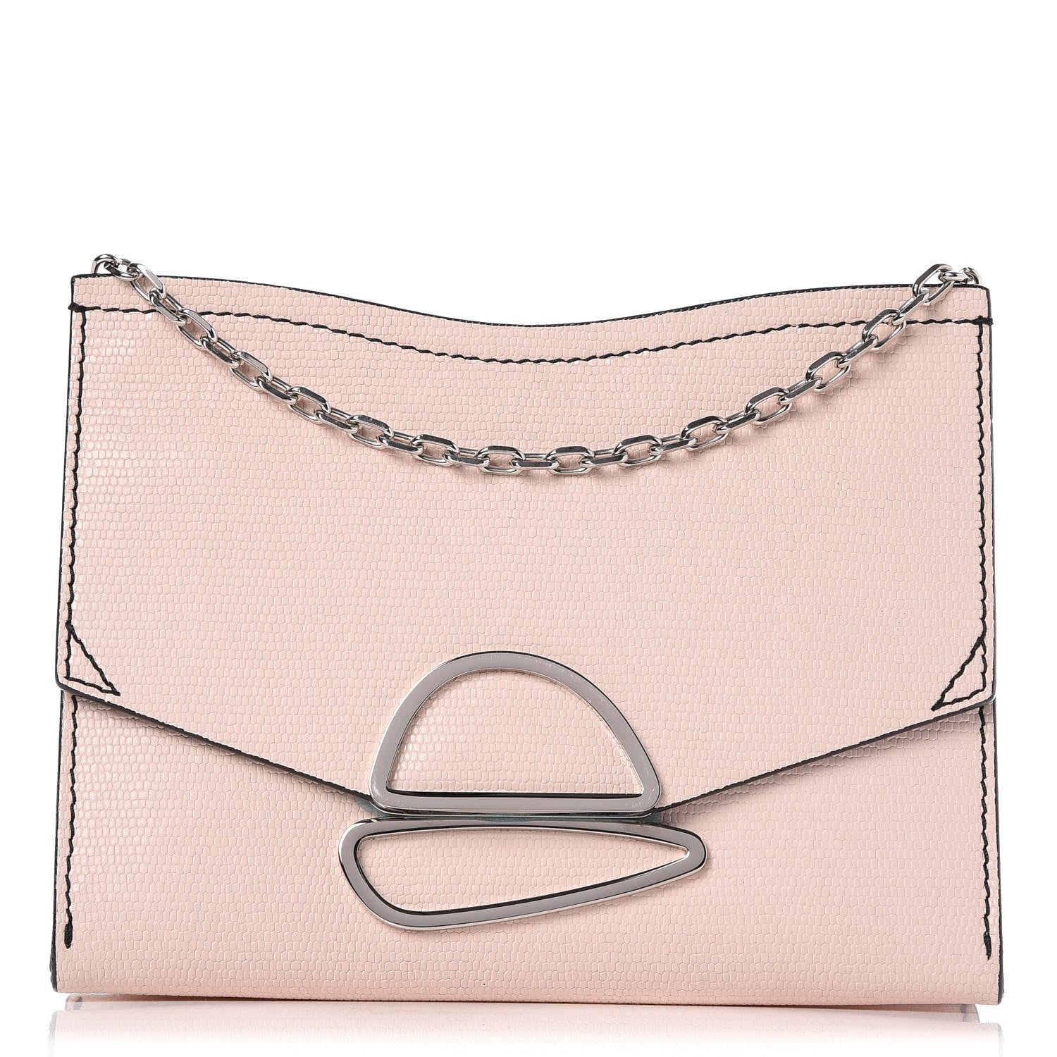 Proenza Schouler Lizard Calfskin Embossed Curl Crossbody Light Pink 1 of 10