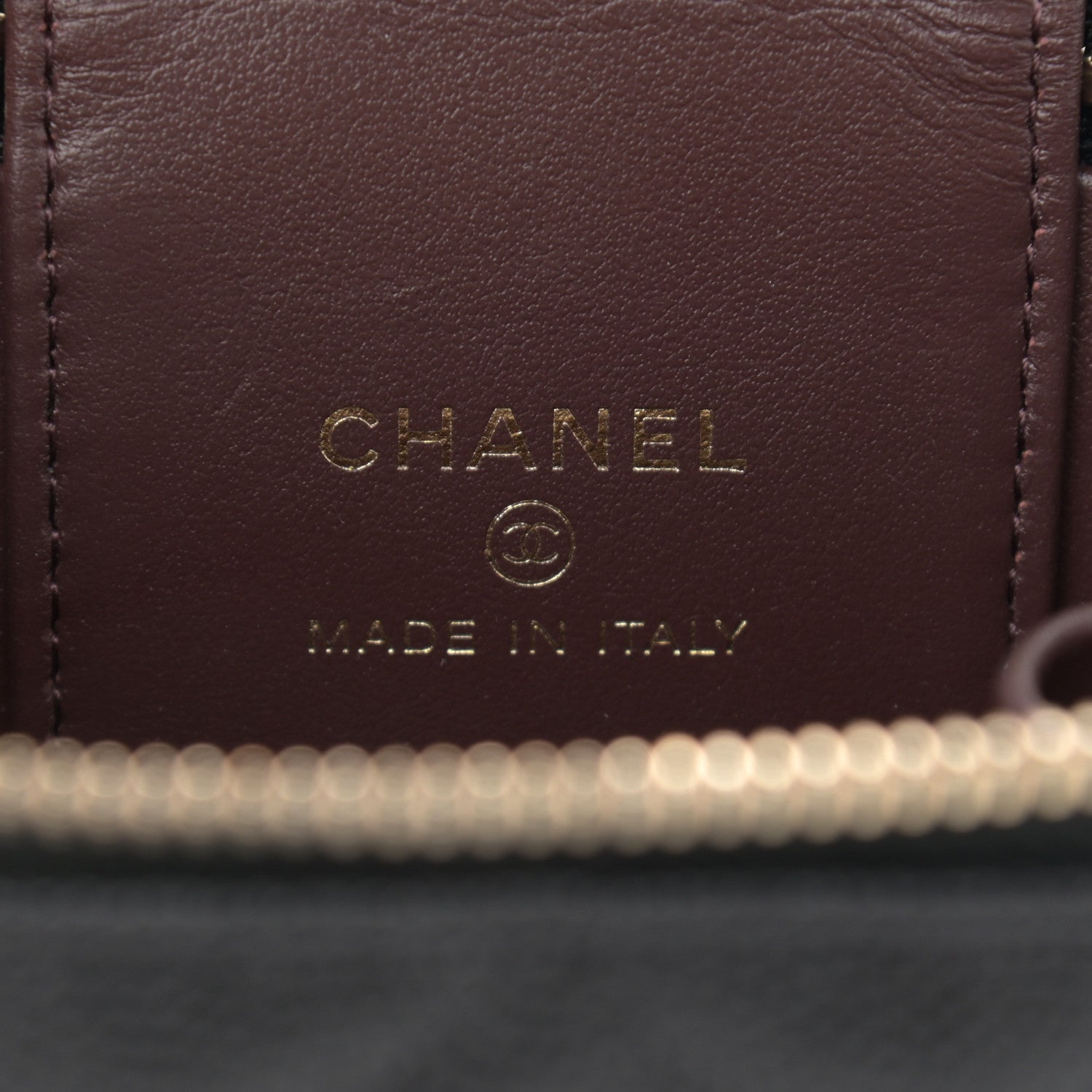 Chanel Caviar Quilted Mini Vanity Case With Chain Black 6 of 12