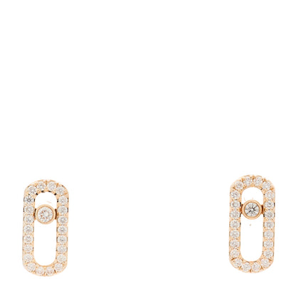 Messika 18K Rose Gold Diamond Move Uno Earrings 1 of 5