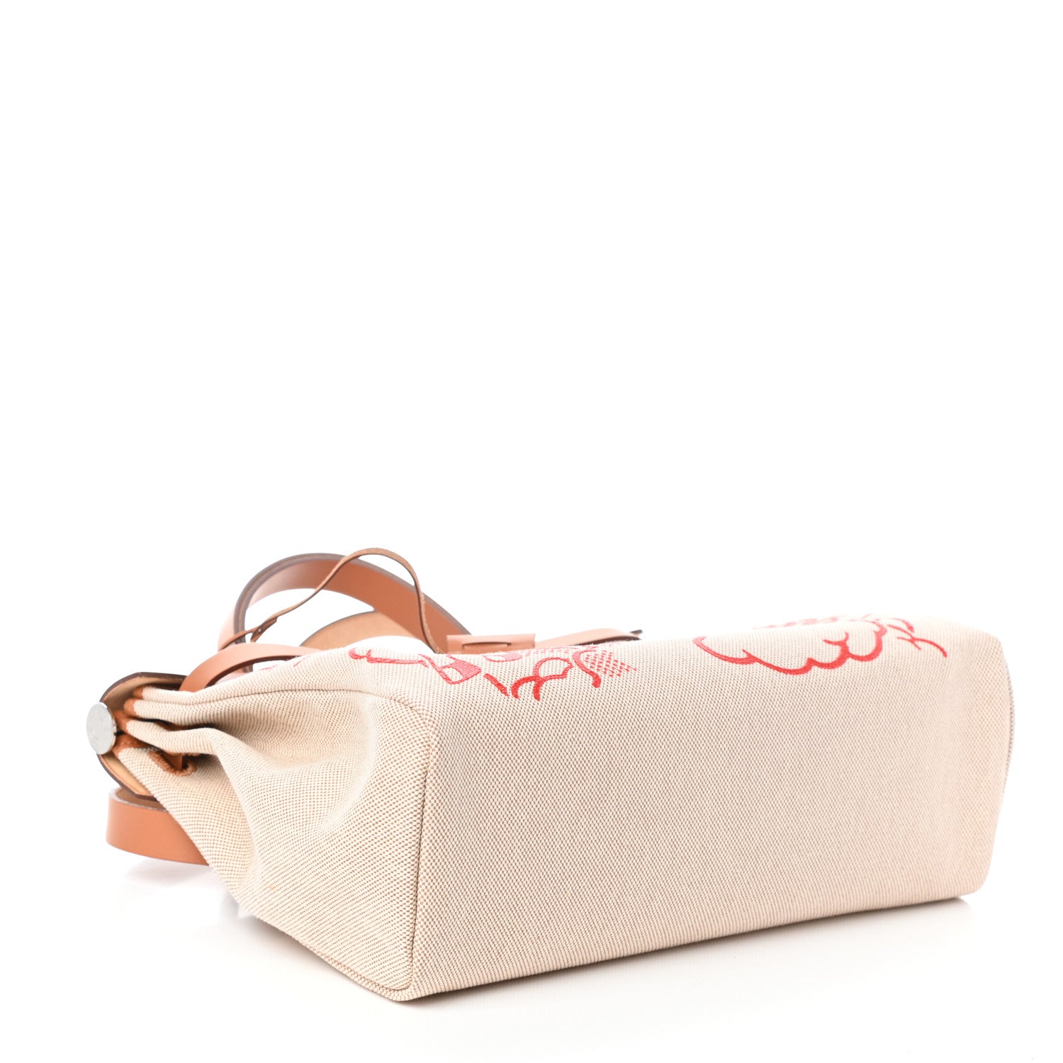 Hermes Vache Hunter Toile Pegase Pop Herbag Zip Retourne 31 PM Capucine Ecru 4 of 8