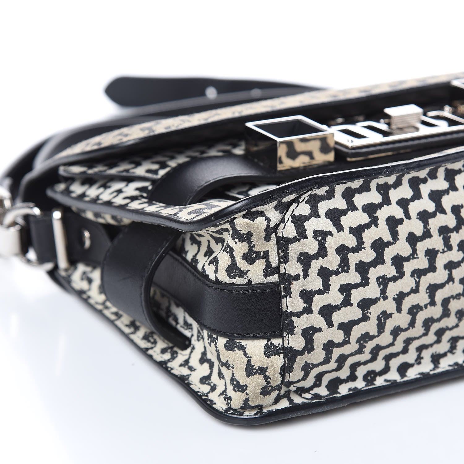 Proenza Schouler Suede Tweed Print Mini PS11 Classic Shoulder Bag Off White 7 of 18