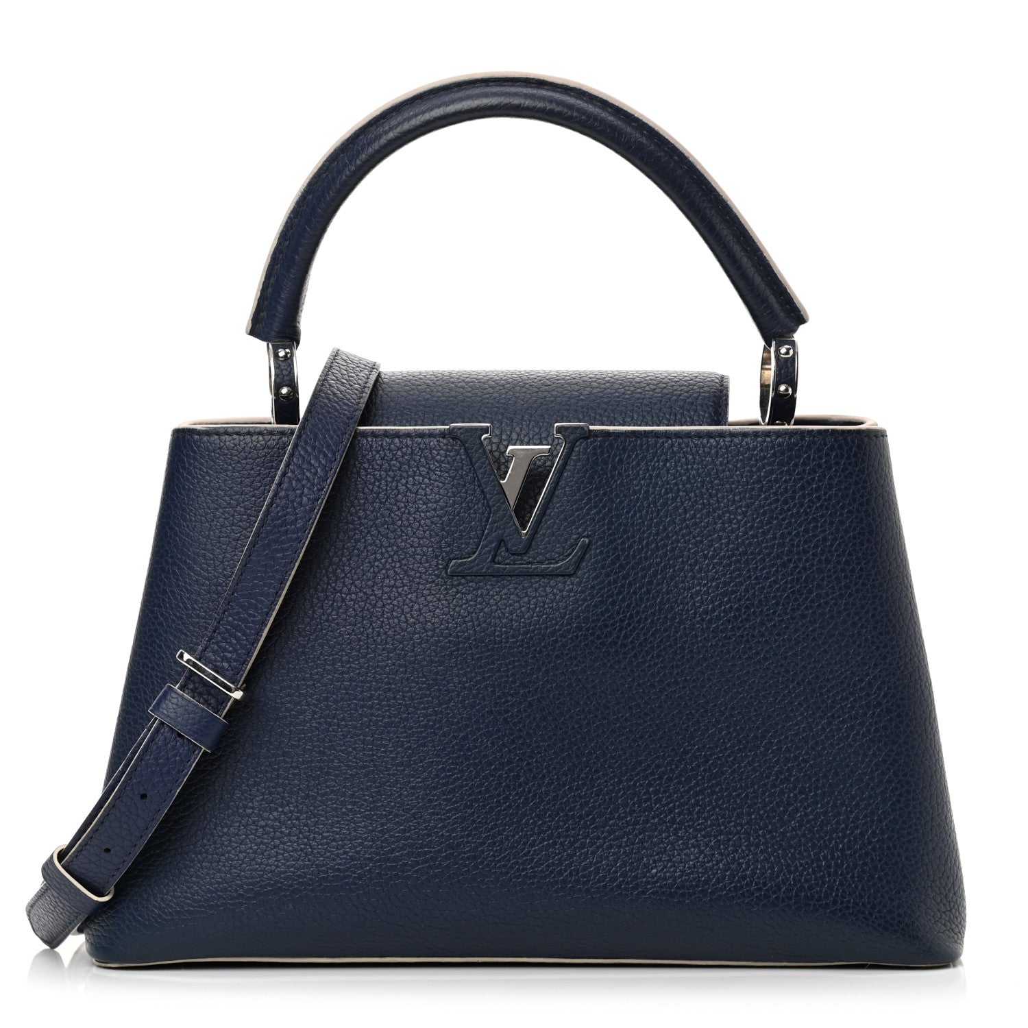 Louis Vuitton Taurillon Capucines PM Blue White 1 of 18