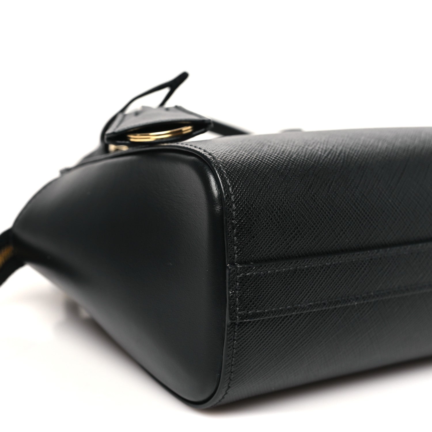 Prada Saffiano Soft Calfskin Mini Zippered Tote Black 8 of 9
