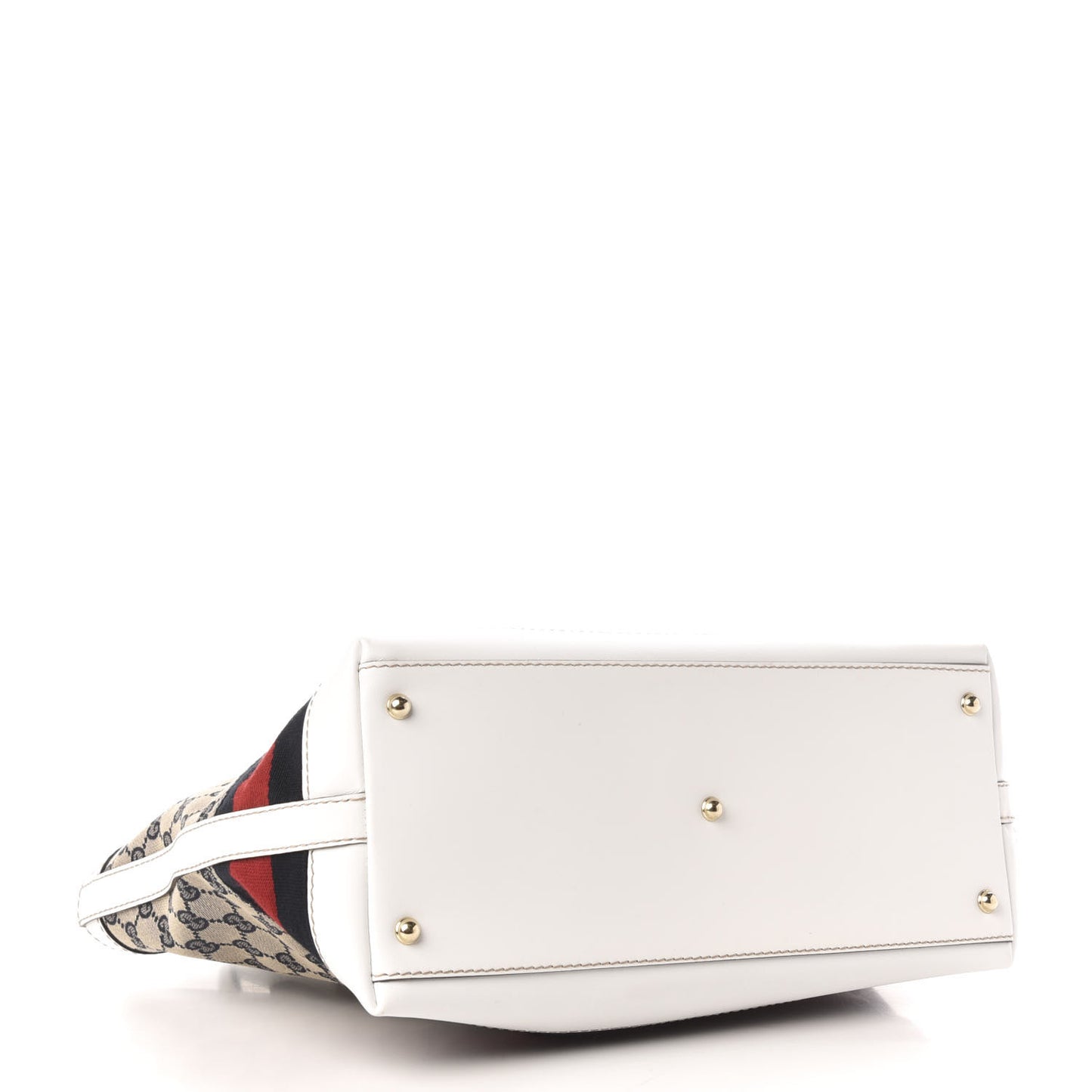 Monogram Web Medium Heritage Tote White