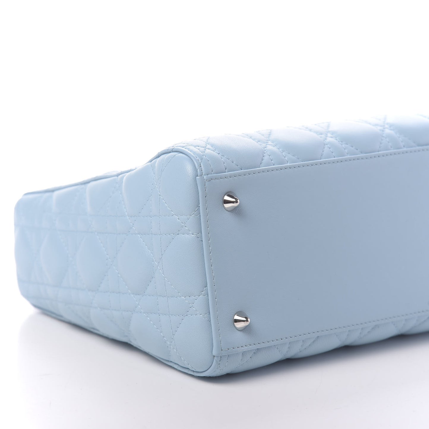 Lambskin Cannage Medium Lady Dior Light Blue