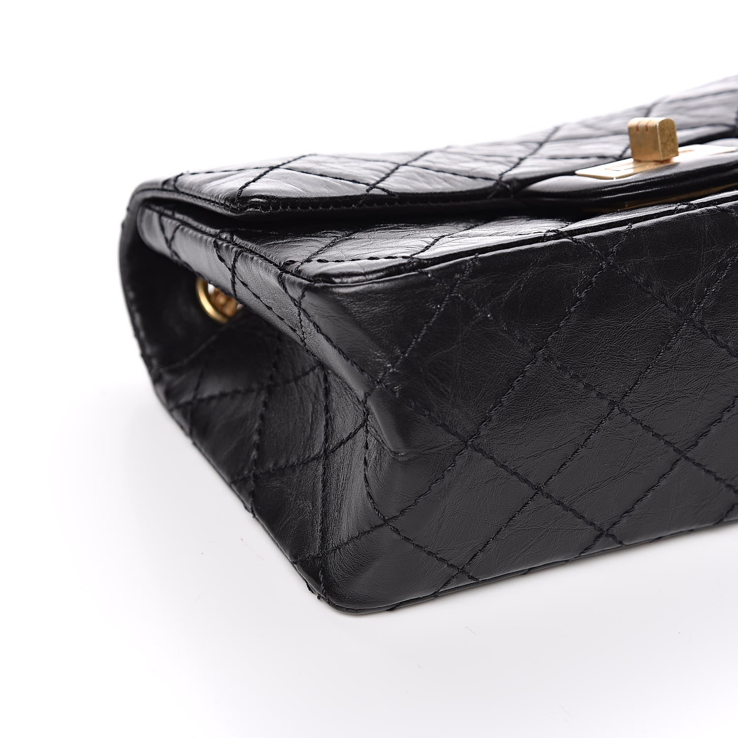 Chanel Aged Calfskin Quilted 2.55 Reissue Mini Flap Black 8 of 11